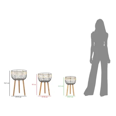 P/VASI Oporto Tris 35X54,5-30X48-25X41,5 cm